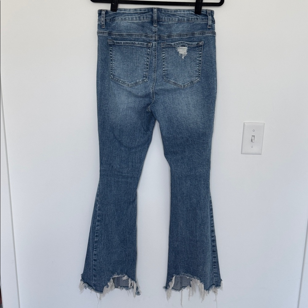 ARULA Distressed Flare Jeans - Size 10 - Picture 5 of 7